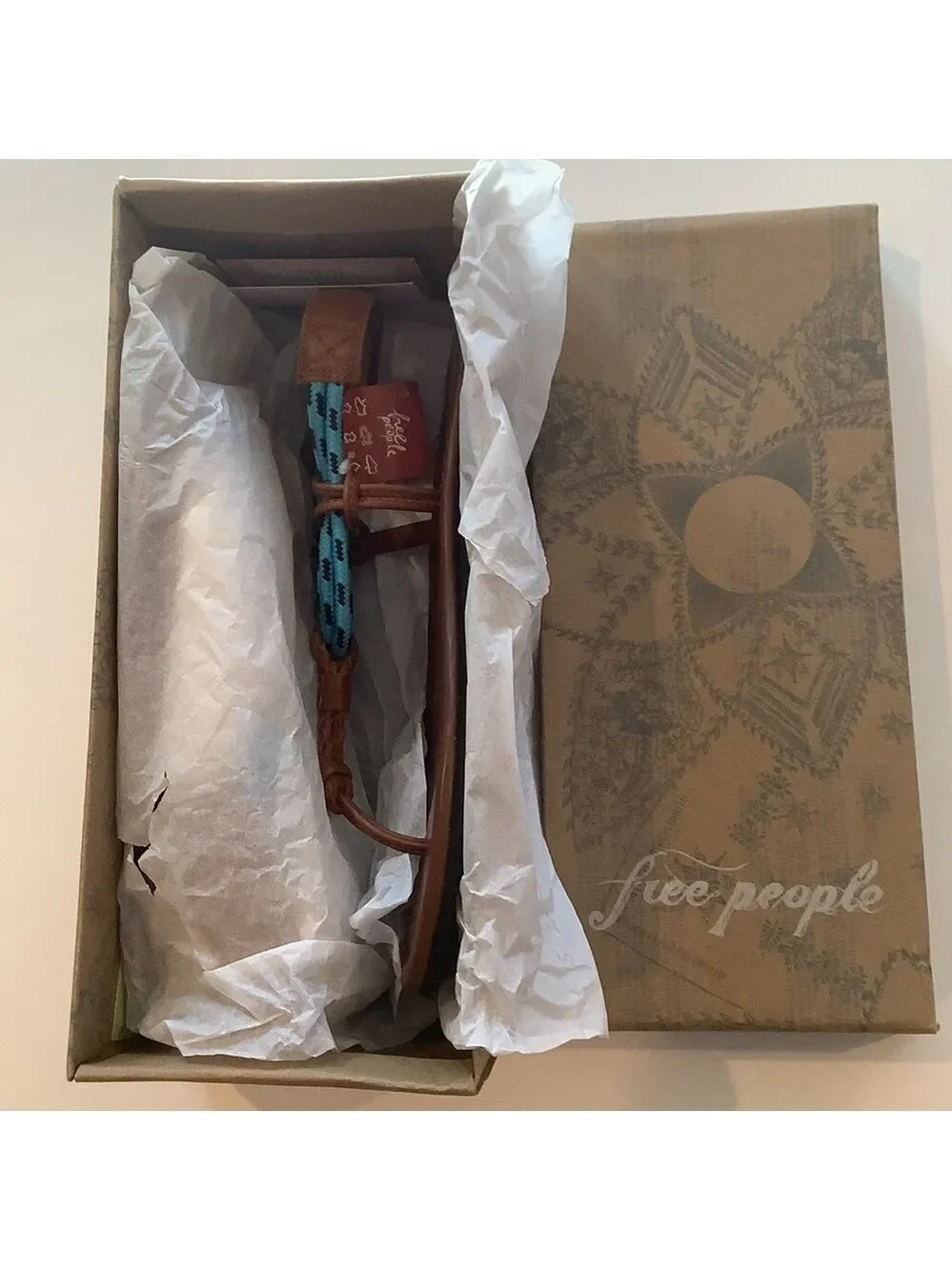 Free People Island Hopping Wrap Leather Sandals New In Box